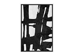 SIGNFORD Framed Canvas Wall Art Bold Ink Stroke 