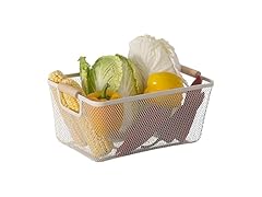 Basicwise Mesh Basket w/Handle Large