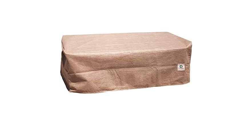 Duck Covers Elite Abdeckung Für Sitzhocker/Beistelltisch – Quadratisch 132x76x46 Cm, Cappuccino