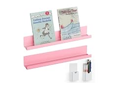 DTUQYX Magnetic Book Shelf for Whiteboard 2-Pack, Pink