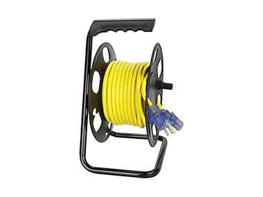 $25.99, Was $59.99, 56% Off! Clear Power 14/3 SJTW 50ft Outdoor Cord w/Reel dealfomo