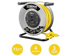 Link2Home 75' Contractor Grade Metal Cord Reel
