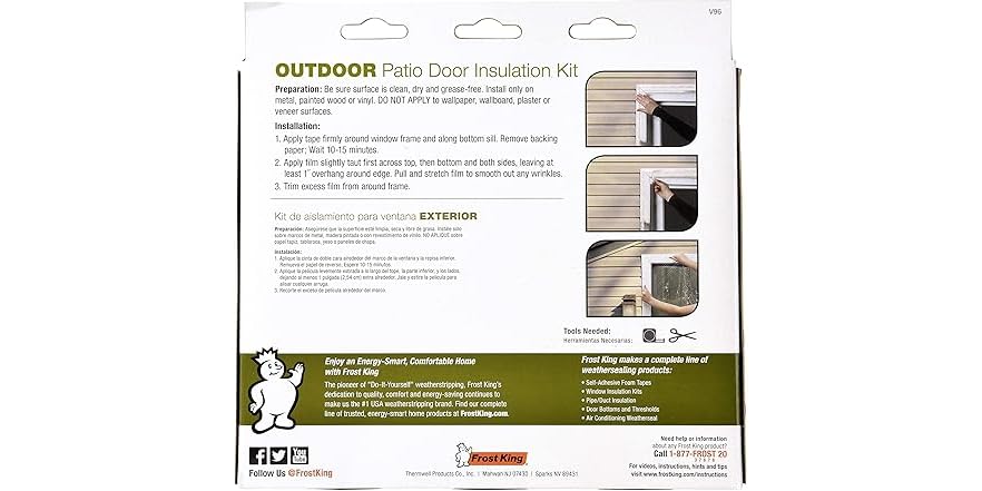 Frost King Outdoor Stretch Window Kit 84in x 110in