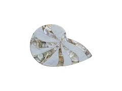 Creative Co-Op Marble Shell-Shaped Cheese Serving Board