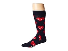 Happy Socks Smiley Heart Sock Navy/Red