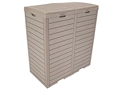 Sunnydaze 78-Gal Patio Trash Can w/ Lid