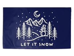 Minimal Let It Snow 3' x 2' Rug