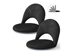 SwemDec Black 2Pcs Folding Floor Chair