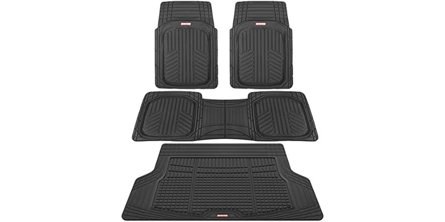 Motor Trend FlexTough Black Floor Mats