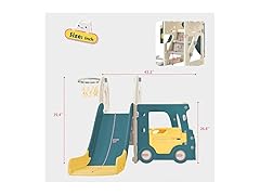 SPOFLYINN Toddler Slide Swing Set