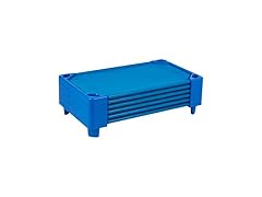 ECR4Kids Streamline Cot, Blue, 6-Pack