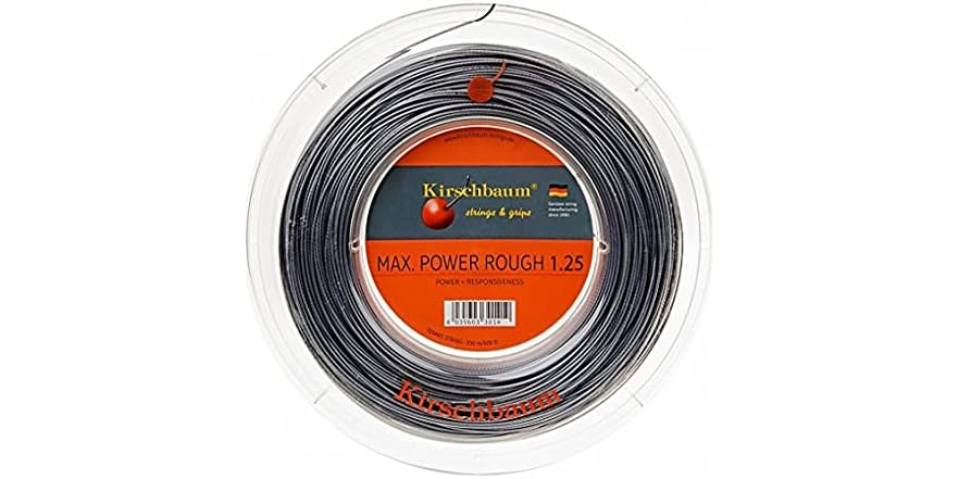 Cherry Max Power Rough Reel Tennis Snaar - Grey - 1,3 Mm Kirschbaum Spoel