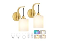 Wireless Rechargeable Wall Sconce Set of Two