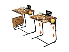 NUTIKAS Folding TV Trays 2-Pk - Rustic