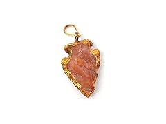 Jet Carnelian Arrowhead Pendant