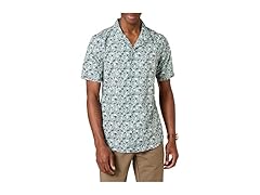 Mens Vacation Cotton Resort Blue Floral (2XL)