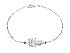 Italian Sterling Silver Hamsa Bracelet