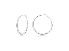 Cocadant Sterling Silver 60mm Hoop Earrings