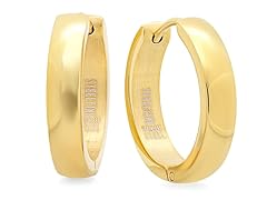 15mm Shiny Hoop Earrings