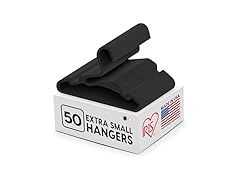 IRIS USA Extra Small Hangers 50 Pack  Black