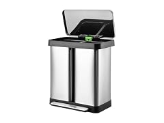 Takywep 19 Gal Dual Trash Can, 36L+36L Stainless Steel (Open Box)