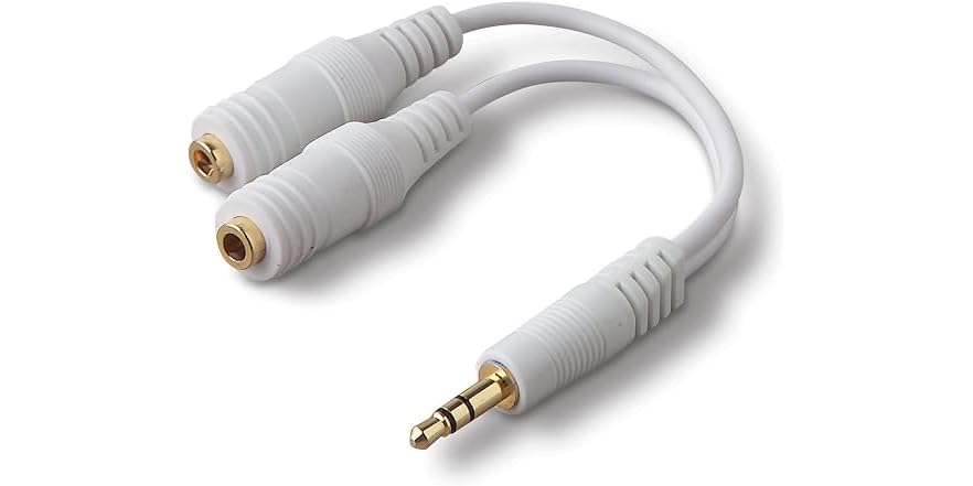 Belkin AUX Audio Cable Splitter, 3.5mm, White