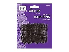 Diane 1.75" Hair Pins, Black, 100 Pins per Card