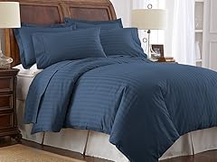 500TC Cotton Duvet Cover Set-Navy-2 Sizes