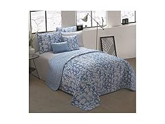 Avondale Manor Edgewood 5-piece Quilt Set - King - Blue