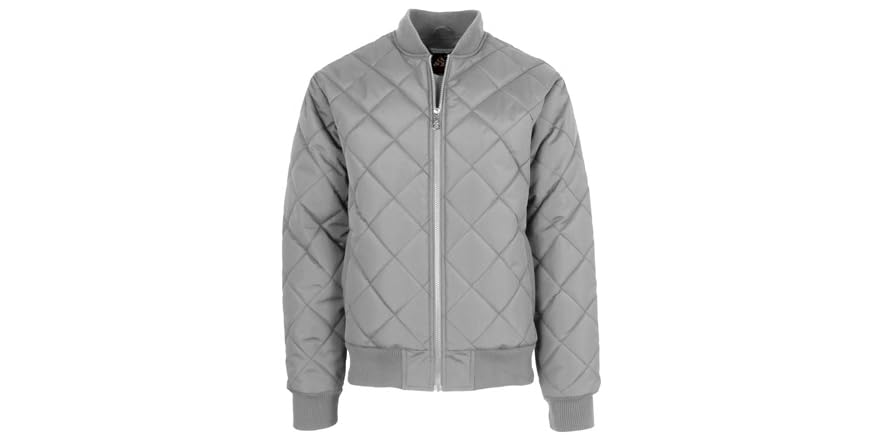Men's Quilted Bomber Collar Jacket with Pockets main image 0