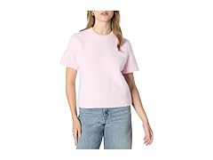 Women's Faux Mohair Short Sleeve Sweater
