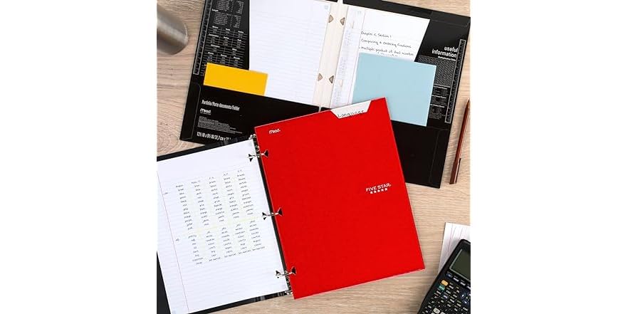 Five Star 4 Pocket Folders, 6 Pack