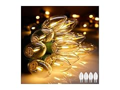 Brightown Vintage C9 Christmas Lights Outdoor, 100Ft 100 LED