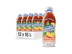 12PK Snapple Zero Sugar Peach Tea, 16 fl oz recycled