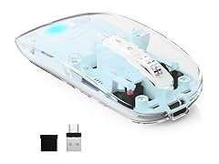 Transparent Blue Bluetooth Wireless Mouse