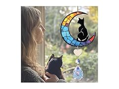  Black Cat Suncatcher Crystal Rainbow