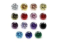 Generic ZBJGEMS 1PCS Per Colors Total 15pcs Mixed CZ Stones