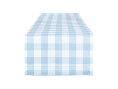 DII Buffalo Check Collection 14x108", Light Blue & White