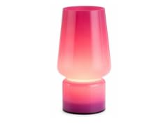 Brightside 8.5" Open Top Glass LED Lamp in Pink