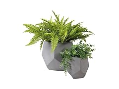 Sunnydaze Outdoor Concrete Planter Set - 2