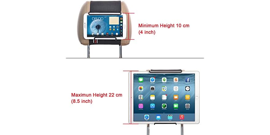Watch TFY Universal Car Headrest Mount Holder With Angle- Adjustable