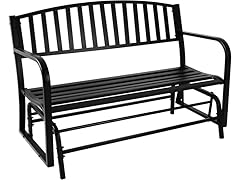 Sunnydaze Decor Steel Garden Glider Bench