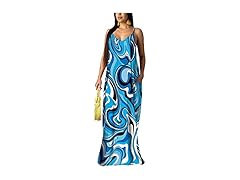 BOGURST Maxi Dress Spaghetti Straps