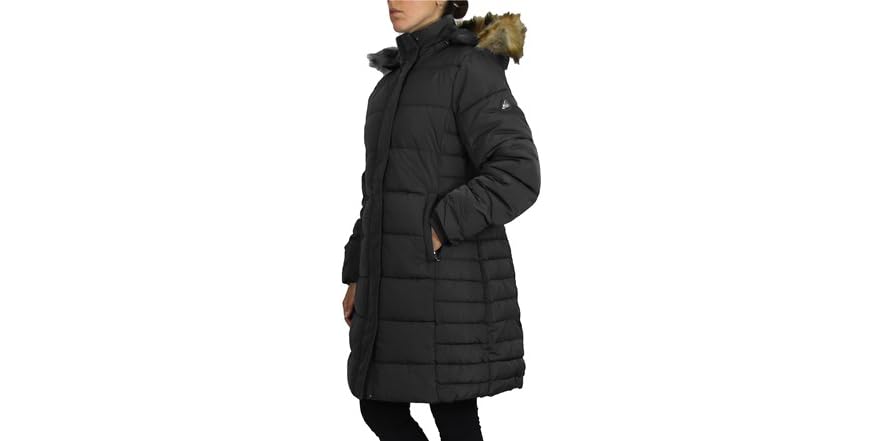 Yellow Button Pockets Cotton Filled Winter Parka With O Neck Cozy Quilted Oversized Coat main image 0