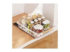 Takywep Pull Out Cabinet Organizer White