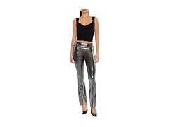 Forever 21 Women (L) Metallic Mid-rise Leggings