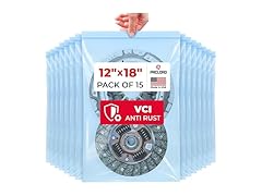 VCI Reclosable Poly Bags 12" x 18", Pack of 15