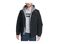 Levi's Mens (2XL) Cotton Military Jacket Black
