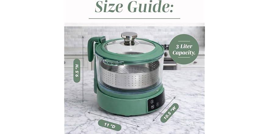 Color Bex COOK WITH COLOR Glass Mini Low Carb Rice Cooker (Open Box)