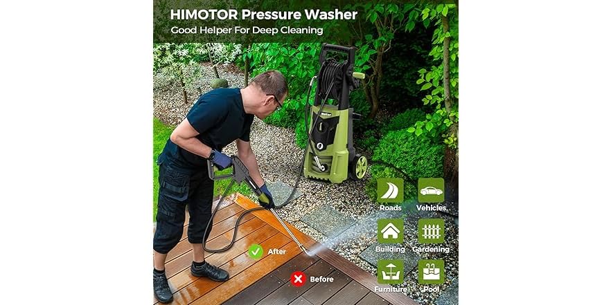 Connection Nozzle Pressure Washer with Connect Nozzles